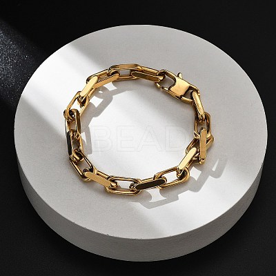 Ion Plating(IP) 304 Stainless Steel Cable Chains Bracelets for Men BJEW-U017-01G-1