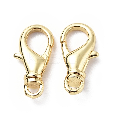 Eco-Friendly Rack Plating Brass Lobster Claw Clasps KK-F845-13G-1