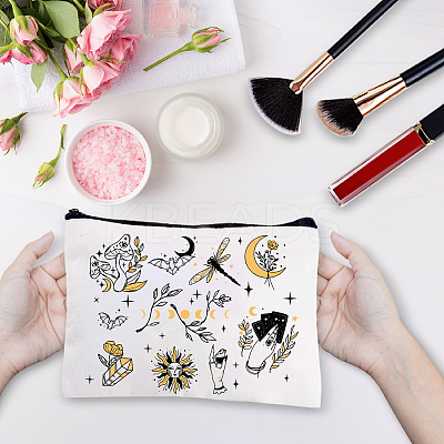 Polycotton Tarot Themed Printed Canvas Storage Bags ABAG-WH0029-137-1