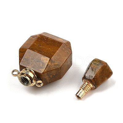 Natural Ocean Jasper Perfume Bottle Pendants G-P554-G02-1