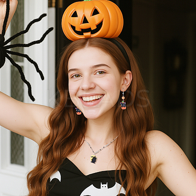 80Pcs 8 Styles Halloween Theme Opaque Resin Pendants RESI-UN0001-10-1