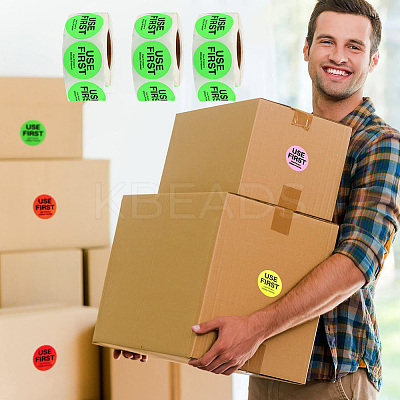 500Pcs Paper Adhesive Label Stickers STIC-WH20010-25C-1