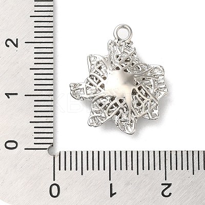 Rack Plating Brass Cubic Zirconia Pendants KK-M267-01P-1