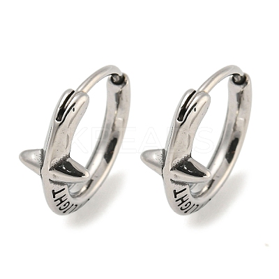 316 Surgical Stainless Steel Hoop Earrings EJEW-D096-13B-AS-1