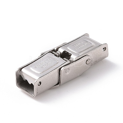 Tarnish Resistant 201 Stainless Steel Watch Band Clasps LS-STAS-K173-01A-1