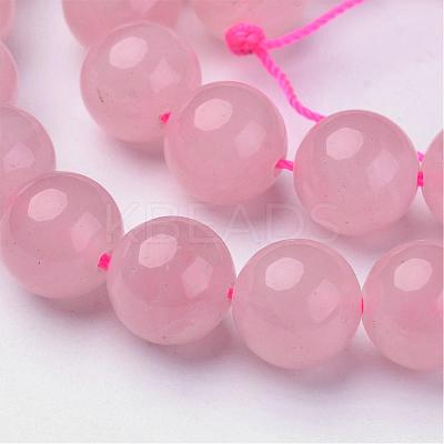 Pink Color Natural Madagascar Rose Quartz Beads Strands G-D809-19-10mm-1