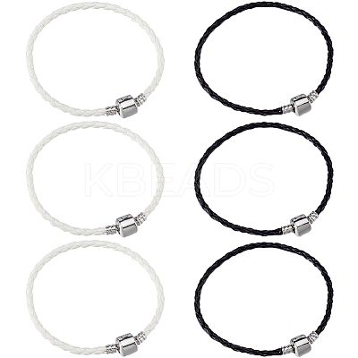 20Pcs 2 Colors Imitation Leather European Style Bracelet Making MAK-SC0001-29-1