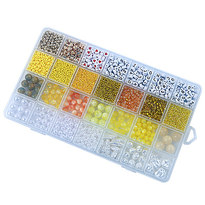 DIY 28 Style Resin & Acrylic & ABS Beads Jewelry Making Finding Kit DIY-NB0012-03H-1