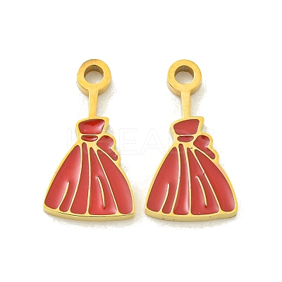 Halloween Theme Ion Plating(IP) 304 Stainless Steel Enamel Pendants STAS-M011-01A-1