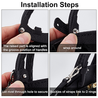 Leather Bag Handles & Undamaged Bag Triangle Buckle Connector FIND-WH0191-12B-1