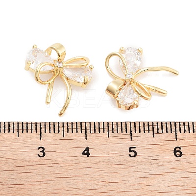 Brass Micro Pave Cubic Zirconia Pendants KK-P271-05G-C-1