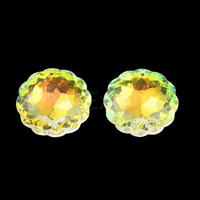 Electroplate Glass Charms EGLA-M028-02B-1