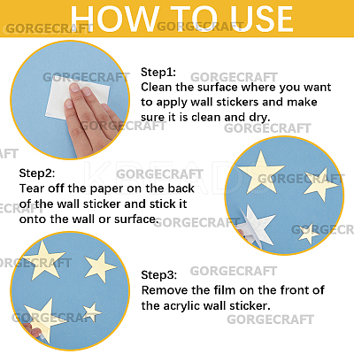 4Bags Acrylic Star Stickers DIY-GF0012-46A-1