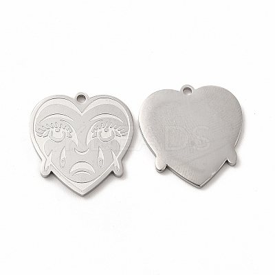 Non-Tarnish 304 Stainless Steel Pendants STAS-F290-24P-1