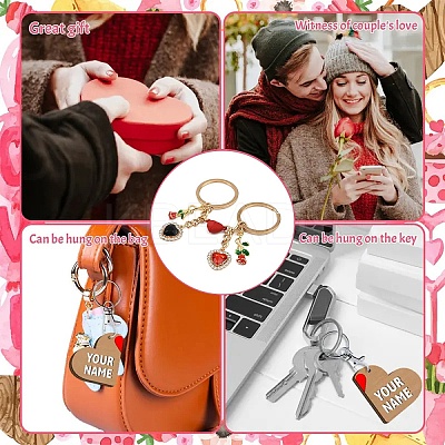 Valentine's Day Alloy Rhinestone Keychain KEYC-YW00184-1