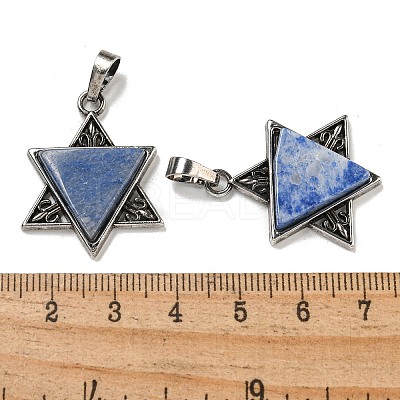 Dyed & Heated Natural Blue Aventurine Pendants G-G147-08AS-11-1