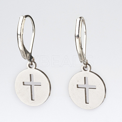 304 Stainless Steel Dangle Earrings EJEW-JE02783-03-1