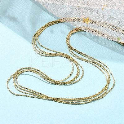 304 Stainless Steel Boston Link Chain Multi-strand Necklaces for Women NJEW-C084-02G-1