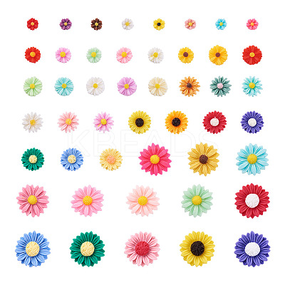 210Pcs 7 Style Resin Cabochons CRES-CD0001-02-1