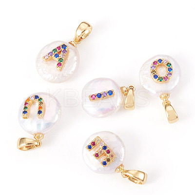 5Pcs 5 Styles Natural Cultured Freshwater Pearl Pendants KK-TA0002-27-1