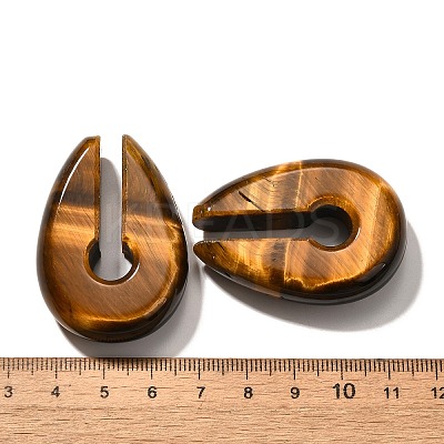 Natural Tiger Eye Ear Plugs Gauges G-I359-13E-04-1