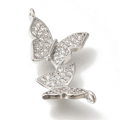 Brass Micro Pave Cubic Zirconia Pendants KK-K389-033P-1