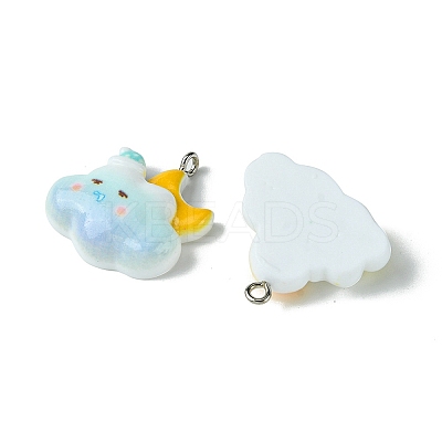 5Pcs 5 Colors Opaque Resin Pendants RESI-FS0001-67B-1