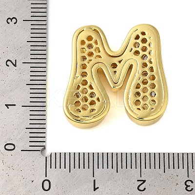 Rack Plating Brass Micro Pave Clear Cubic Zirconia Perdants KK-C067-11G-M-1