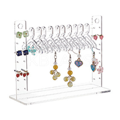 Coat Hanger Removable Acrylic Earring Displays EDIS-WH0041-02A-01-1