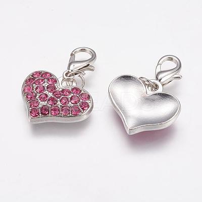 Alloy Rhinestone Pendants RB-C1386-A24P-1