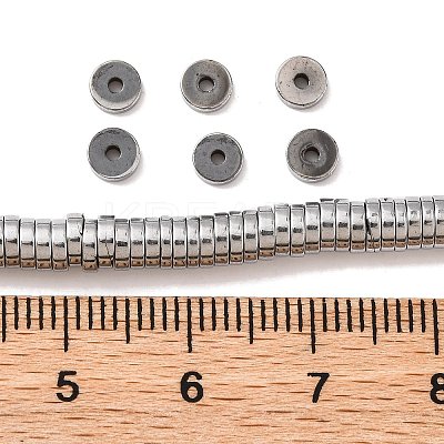 Non-magnetic Synthetic Hematite Beads Strands G-K011-4x1mm-02-1