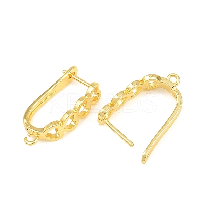 Brass Hoop Earring Findings KK-CBA5558-01G-1