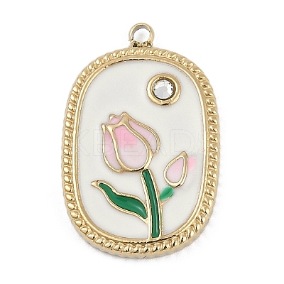 304 Stainless Steel Enamel Pendants STAS-I325-001G-1