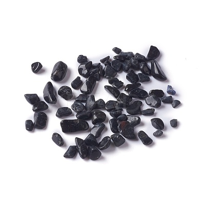 Natural Black Tourmaline Chip Beads X-G-M364-16-1