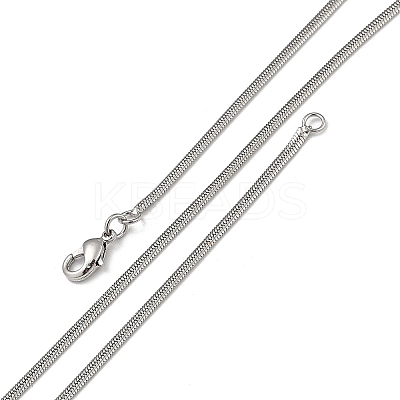 2mm Rack Plating Brass Herringbone Chain Necklaces for Women Men MAK-L044-20P-1
