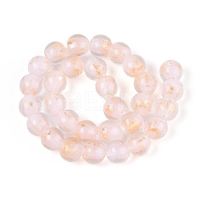 Handmade Gold & Silver Foil Glass Beads FOIL-N030-03A-01H-1