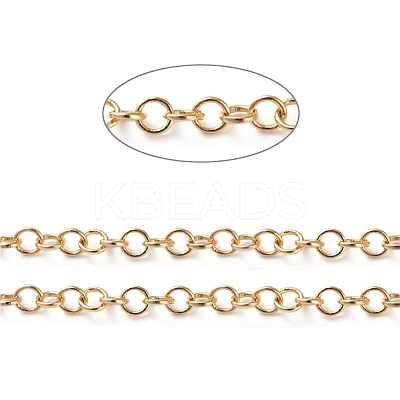 3.28 Feet Soldered Brass Rolo Chains X-CHC-G005-07G-1