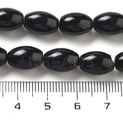 Natural Black Jasper Beads Strands G-B106-B17-01-1
