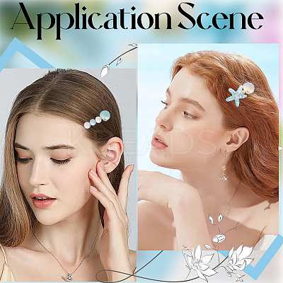 2 Bags 2 Styles Resin & Alloy Alligator Hair Clips AJEW-CY0001-39D-1