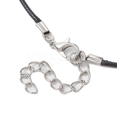 Transparent Electroplate Glass Pendant Necklaces NJEW-MZ00040-05-1
