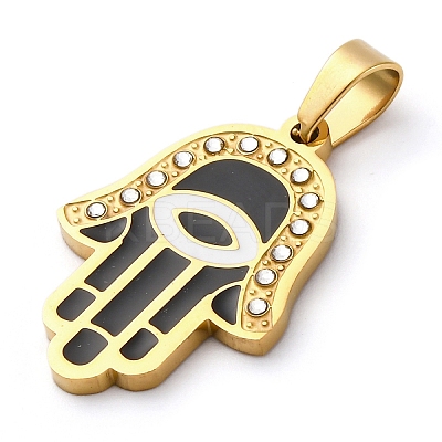304 Stainless Steel Rhinestone Pendants STAS-S163-29G-02-1