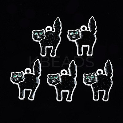 Spray Painted Alloy Enamel Pendants PALLOY-N164-005A-1