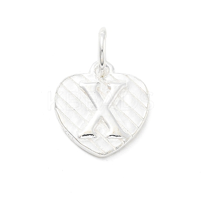 925 Sterling Silver Heart with Capital Letter Charms STER-S009-13X-S-1