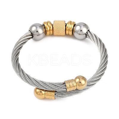 Ion Plating(IP) 304 Stainless Steel Bangles for Women STAS-M023-17PG-1