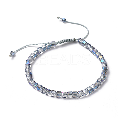 Electroplate Glass Braided Beaded Bracelets BJEW-JB04236-02-1