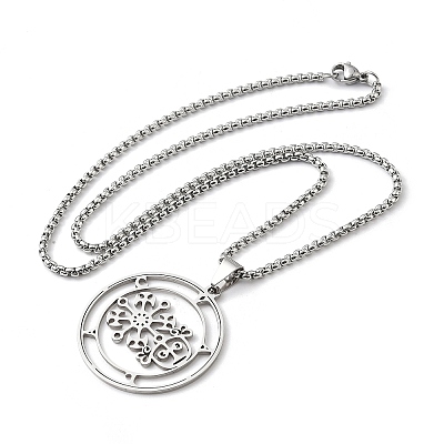 201 Stainless Steel Sigil of Volac/valak Pendant Necklaces LS-NJEW-H065-15P-1