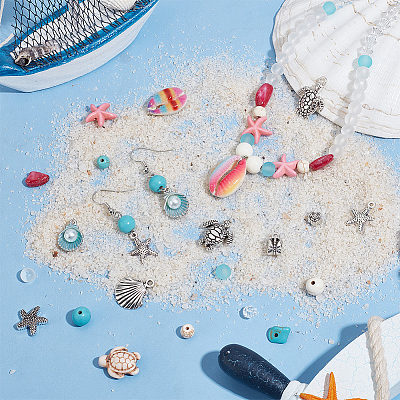 DIY Ocean Theme Jewelry Making Finding Kit DIY-PH0022-48-1