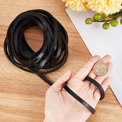 Flat Cowhide Leather Cord WL-GF0001-10B-02-1
