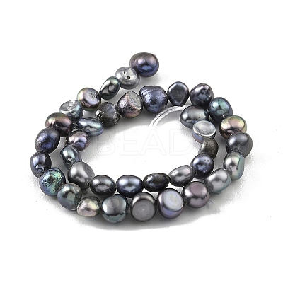 Dyed Natural Cultured Freshwater Pearl Beads Strands PEAR-A006-03B-1