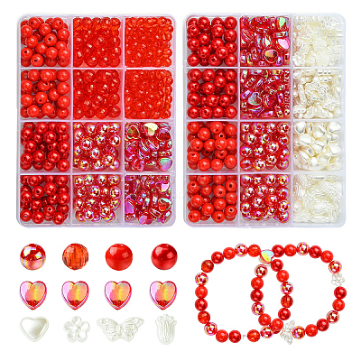 420Pcs ABS Imitation Pearl Beads OACR-YW0002-40-1